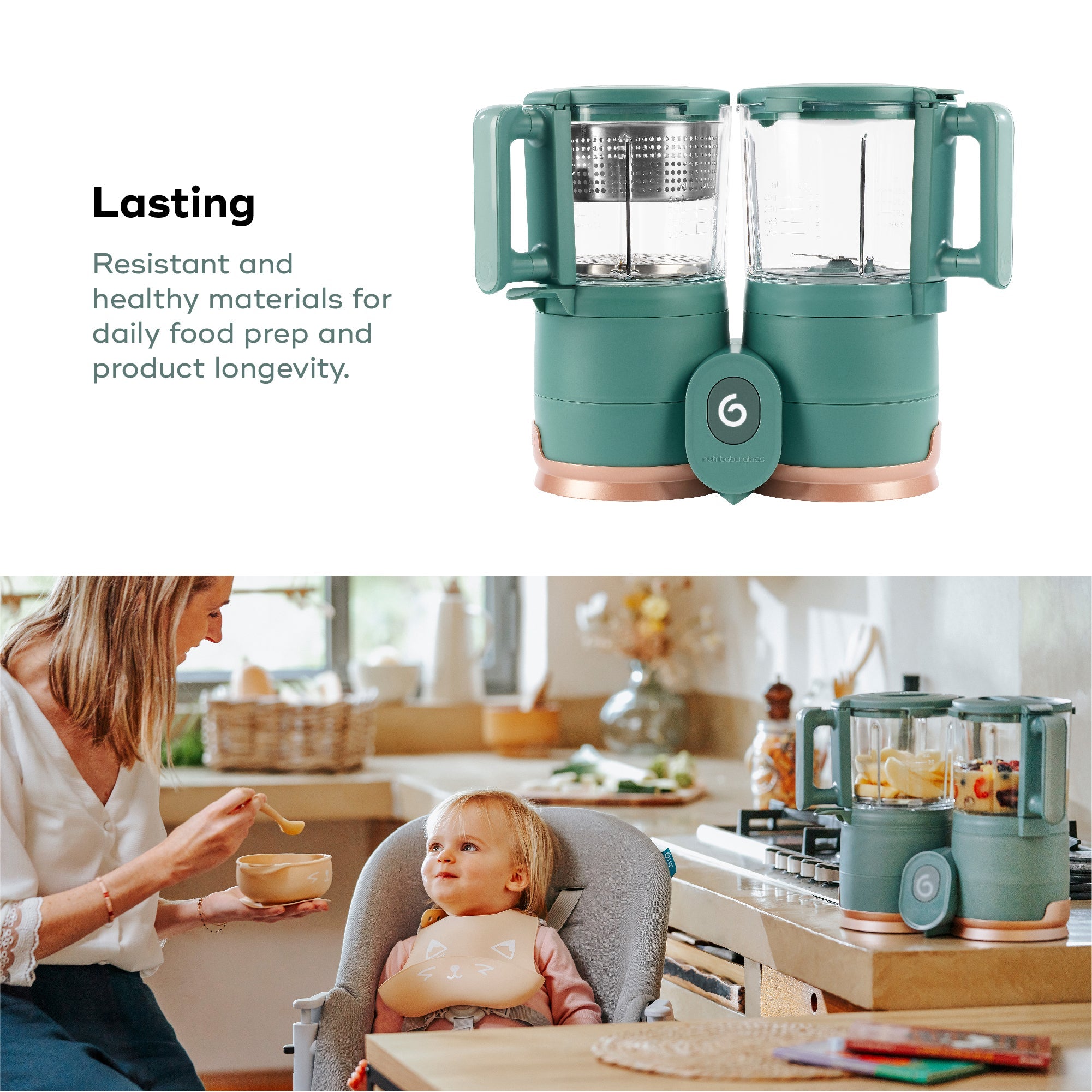 Duo Meal Glass-Infant & Toddler Food Maker and Steamer **OPEN BOX**