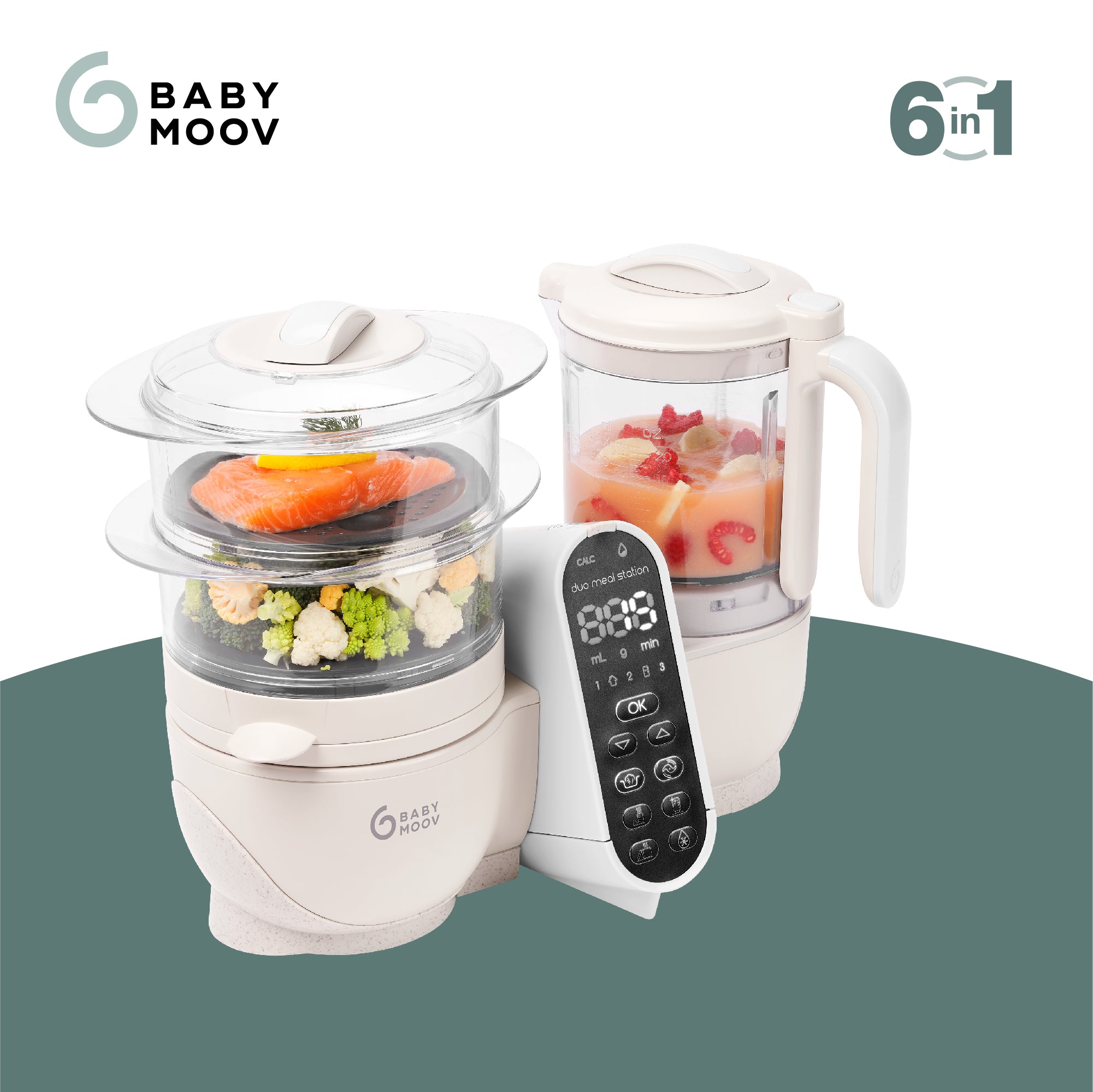 Duo Meal Station Baby Food Maker + 4 Free Food Containers