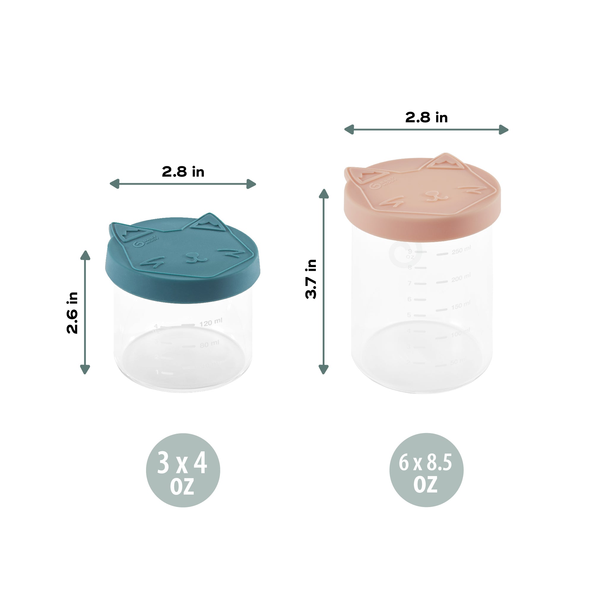 Isy Jars - Premium Glass Baby Food Storage Container Sets
