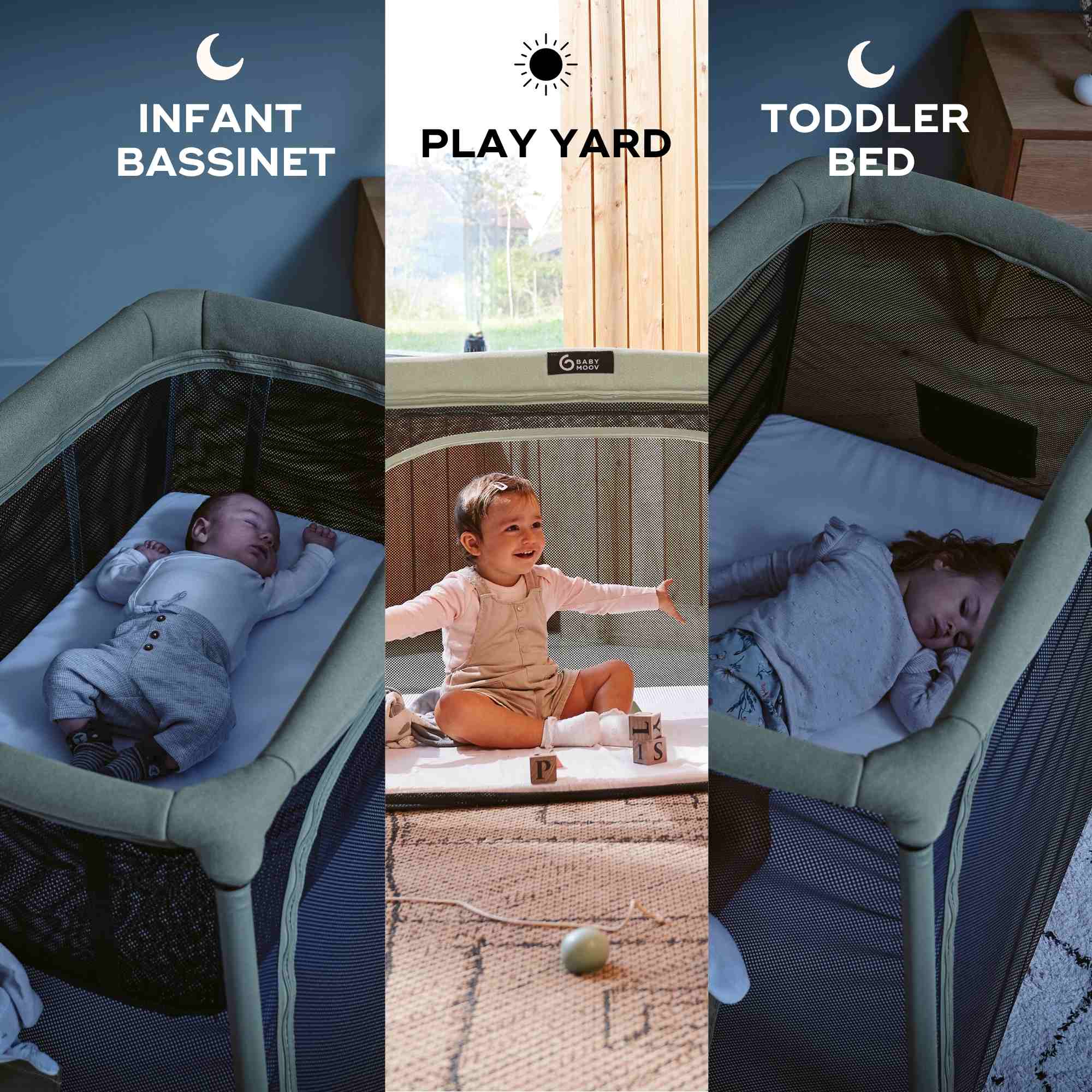 *OPEN BOX* Moov and Comfy 3-in-1 Travel Crib and Playard (Copy)