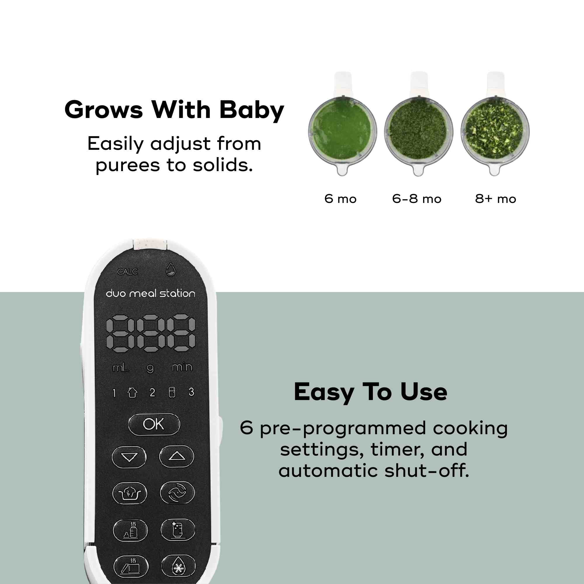 Duo Meal Station Food Maker - Blender & Steamer for baby food #couleur_grey