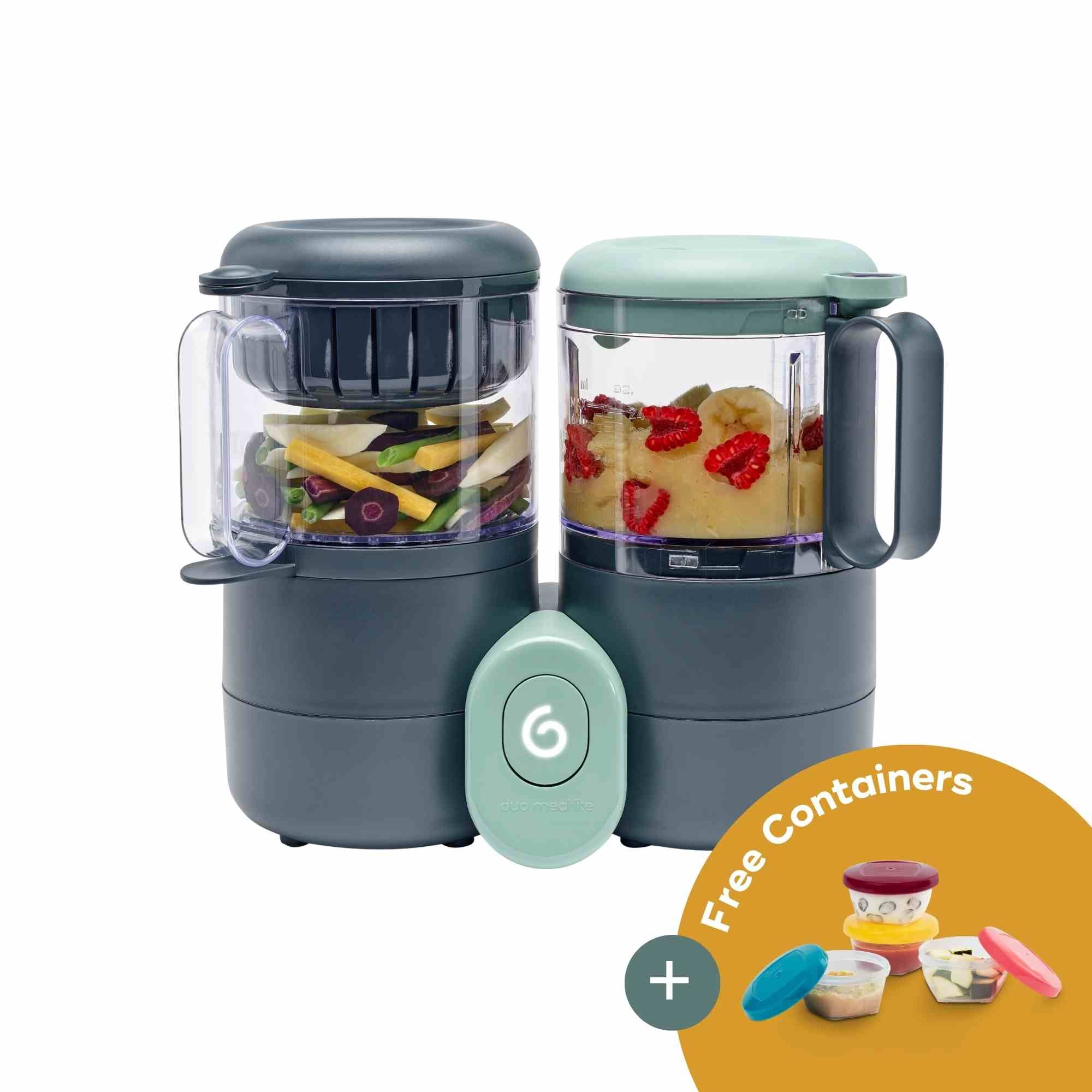 Duo Meal Lite Baby Food Maker + 6 Free Food Containers