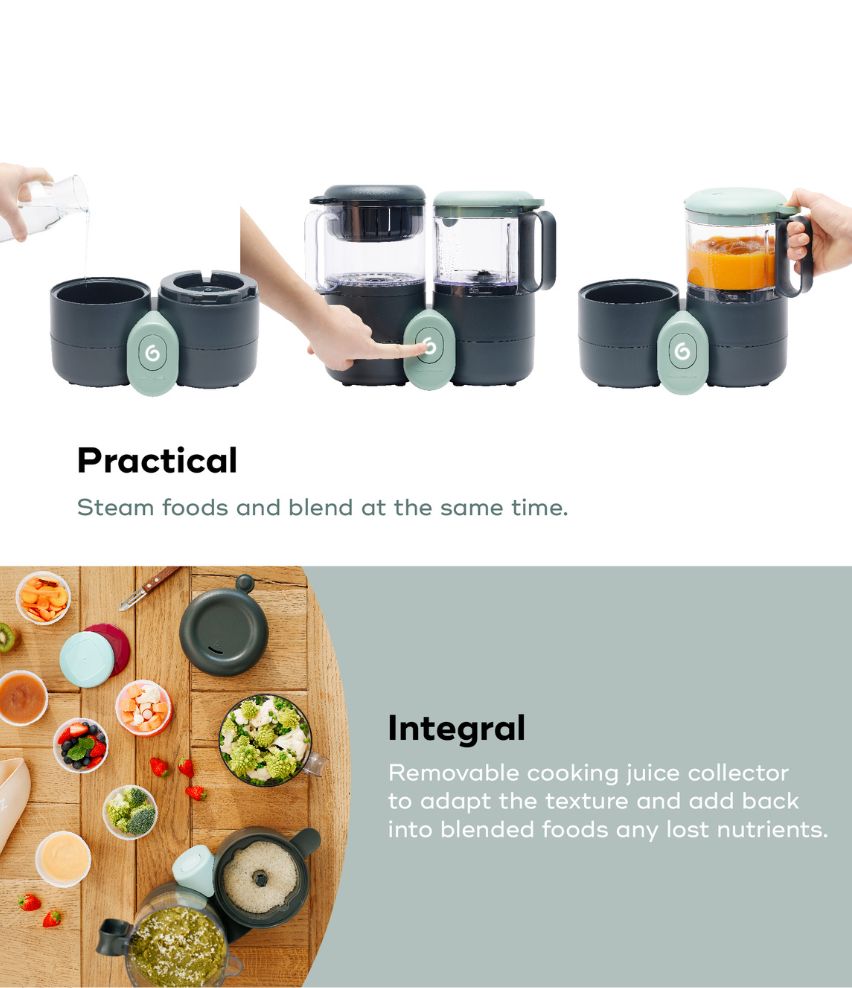 Duo Meal Lite Baby Food Maker + 6 Free Food Containers