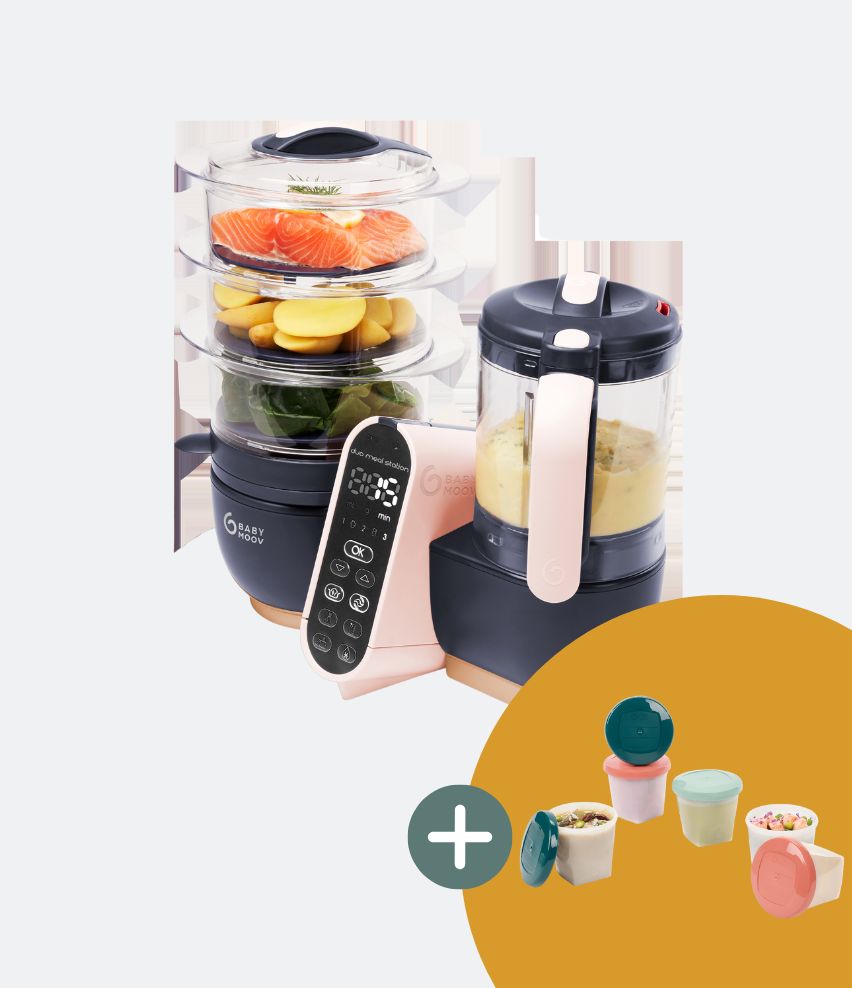 Baby Food Maker Duo Meal XL + 6 Free Food Containers