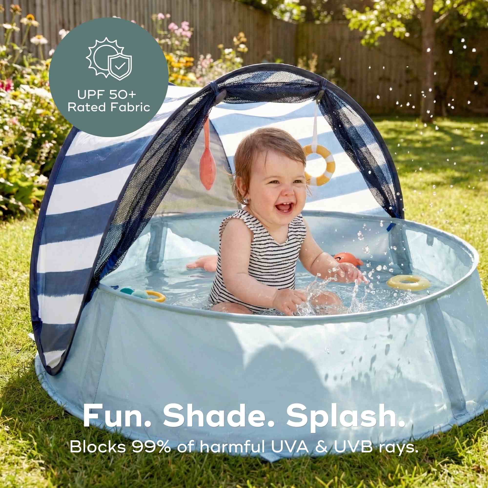 Aquani Anti-UV Baby Beach Tent & Paddling Pool | UPF 50+ Portable