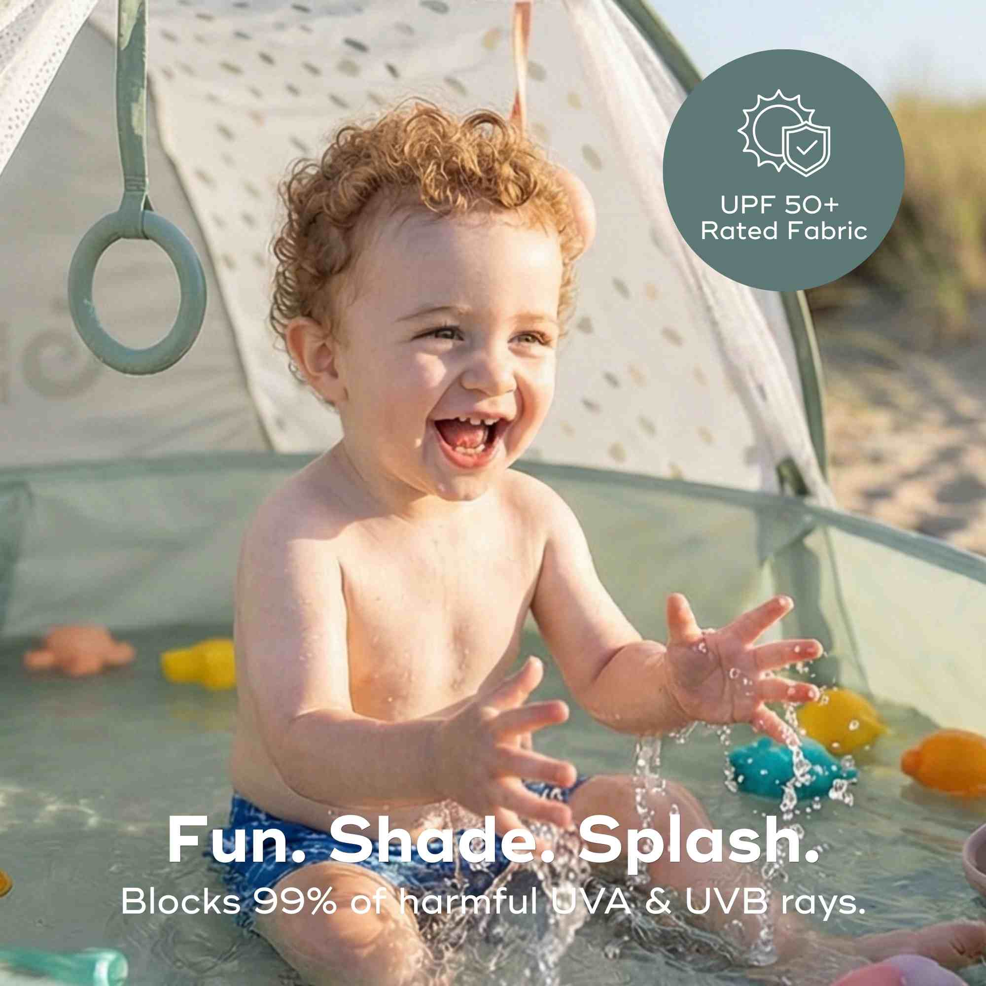 Aquani Anti-UV Baby Beach Tent & Paddling Pool | UPF 50+ Portable
