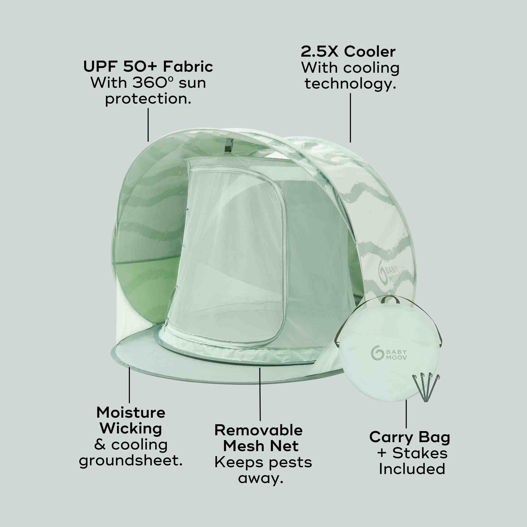 Moov & Protect Anti-UV Cooling Beach Tent