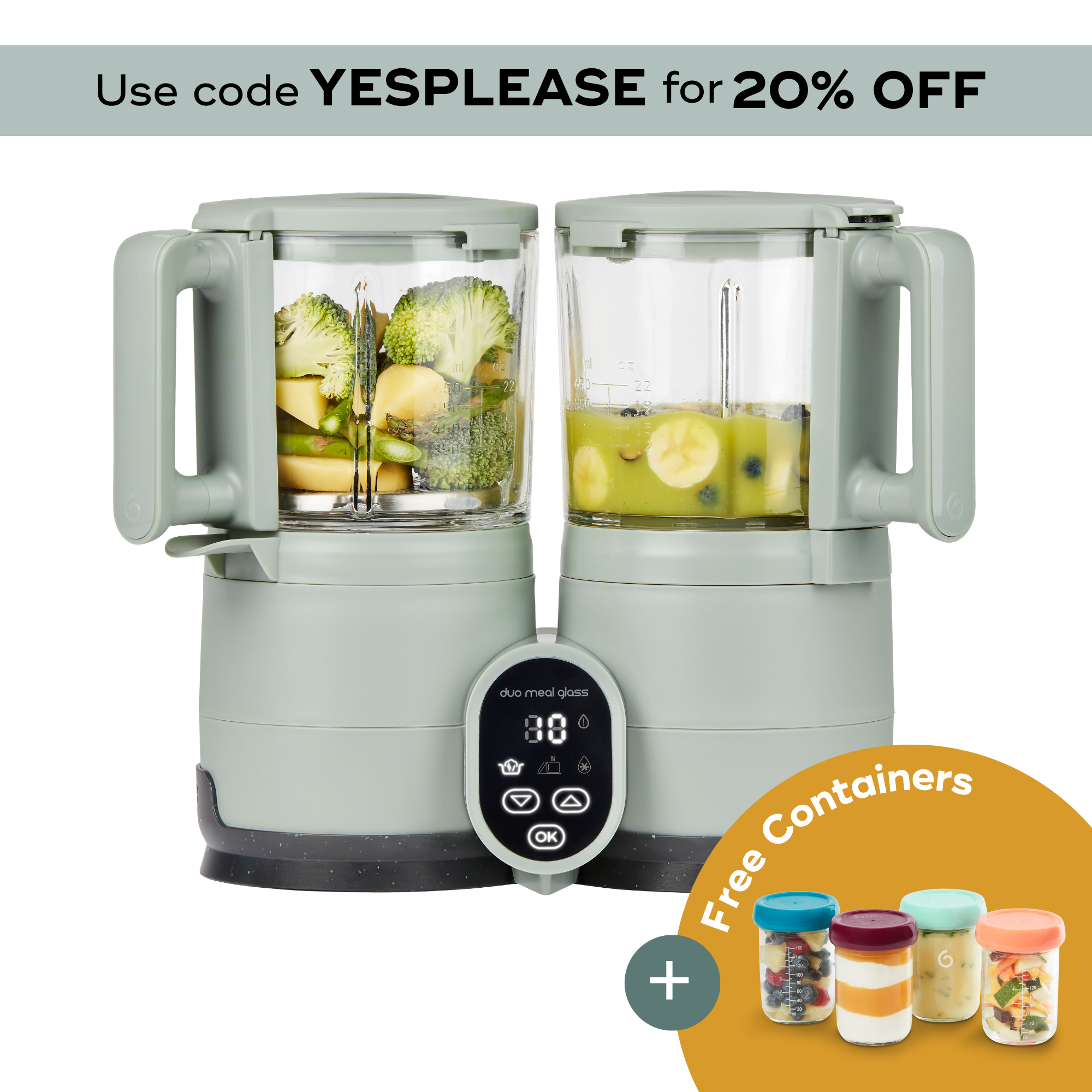 Duo Meal Glass Pro Baby Food Maker