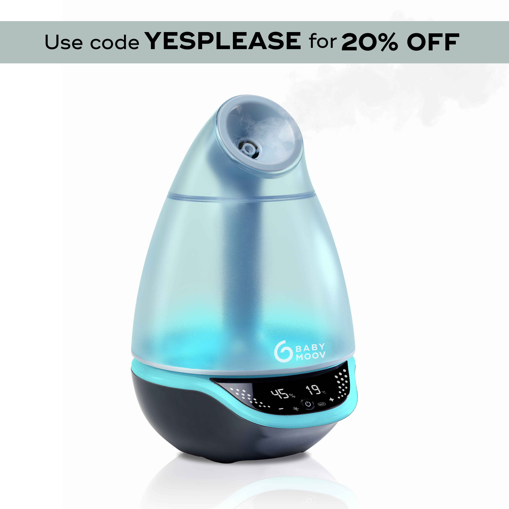 Hygro Plus 3-in-1 Baby Humidifier, Diffuser & Nightlight