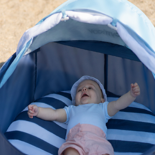 Babyni Pop-up UV Tent Playpen UPF 50+ blue stripe